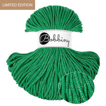 Bobbiny 3mm Junior Braided Cord – Shiny Jade Green – 100m