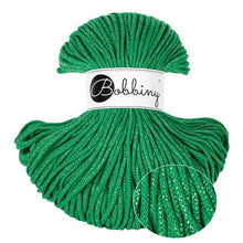 Bobbiny 3mm Junior Braided Cord – Shiny Jade Green – 100m