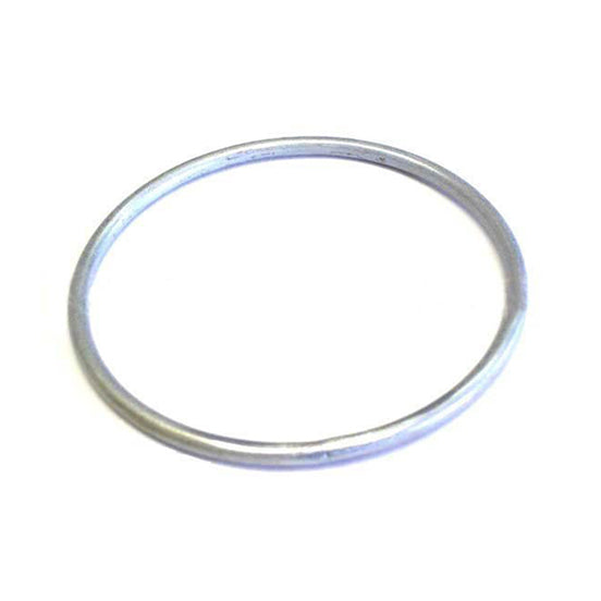 A circular metal macrame ring with a galvanised iron wire with zinc plating, suitable for craft projects like plant hangers.
