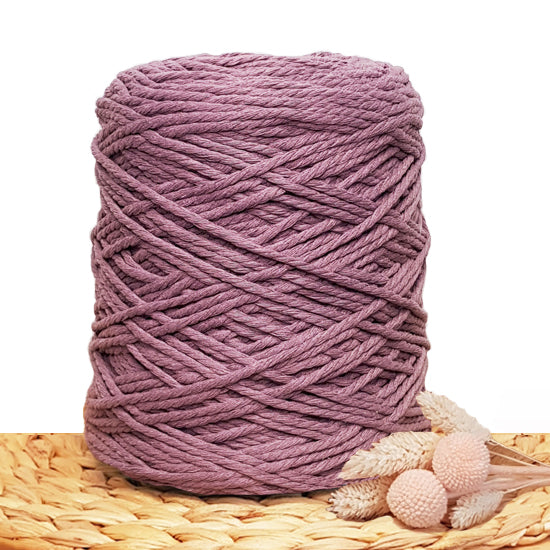 3mm Amethyst - Recycled Cotton 3ply Macrame Cord
