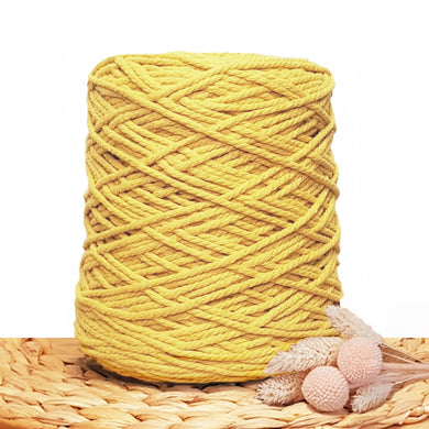 3mm Sunflower - Recycled Cotton 3ply Macrame Cord
