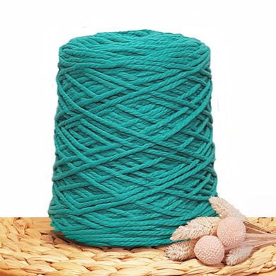 3mm Teal - Recycled Cotton 3ply Macrame Cord