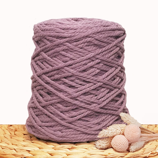 5mm Amethyst - Recycled Cotton 3ply Macrame Cord
