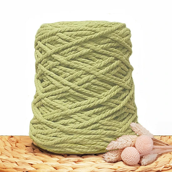5mm Avocado - Recycled Cotton 3ply Macrame Cord