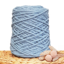 5mm Baby Blue - Recycled Cotton 3ply Macrame Cord