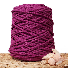 5mm Berrylicious - 3ply Recycled Cotton Macrame Cord