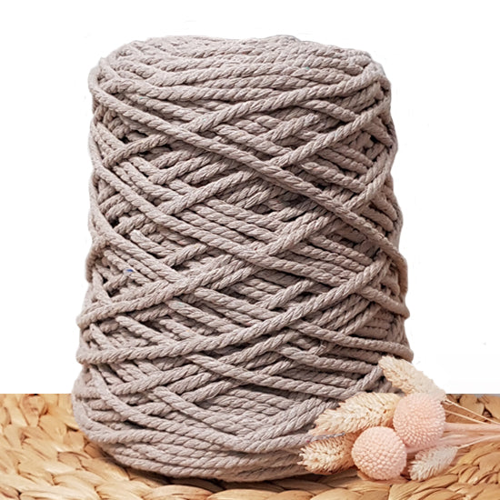 5mm Recycled Cotton Macrame Cord - Mink
