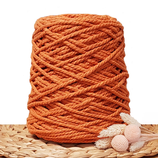5mm Saffron - 3ply Recycled Cotton Macrame Cord