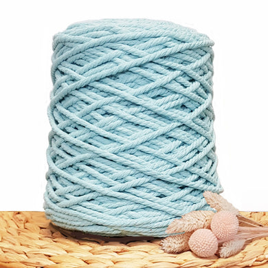 5mm Sea Foam - Recycled Cotton 3ply Macrame Cord