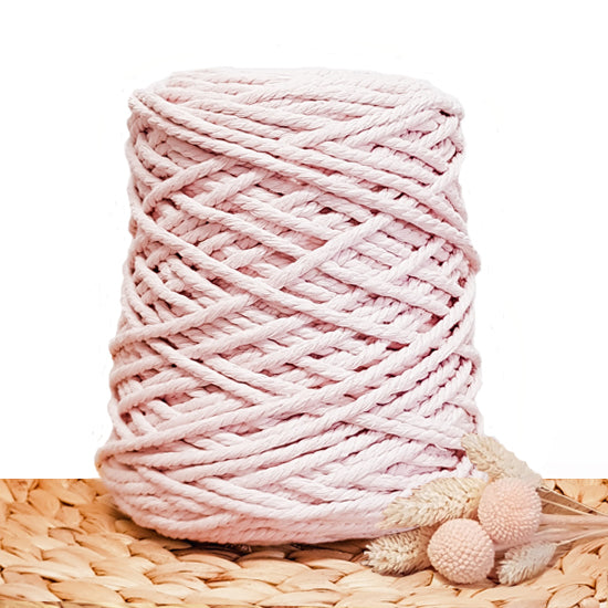 5mm Softest Pink - Recycled Cotton 3ply Macrame Cord