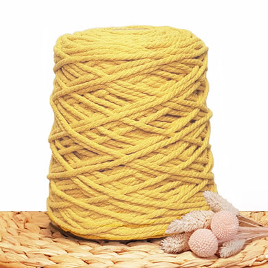 5mm Sunflower - Recycled Cotton 3ply Macrame Cord