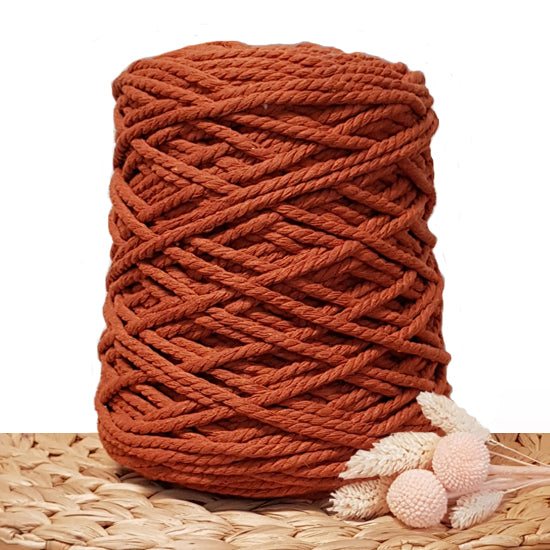 5mm Tumeric - 3ply Recycled Cotton Macrame Cord