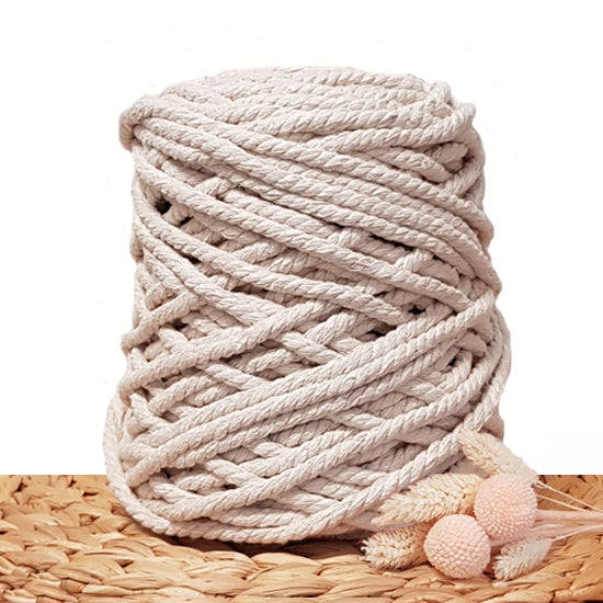 9mm Natural - 3ply Recycled Cotton Macrame Cord