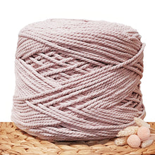 5mm Mushroom Pink - 3ply Recycled Cotton Macrame Cord