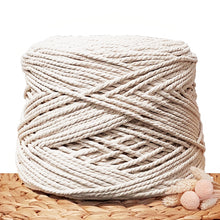 5mm Natural - 3ply Recycled Cotton Macrame Cord