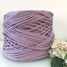5mm Lavender - 3ply Recycled Cotton Macrame Cord