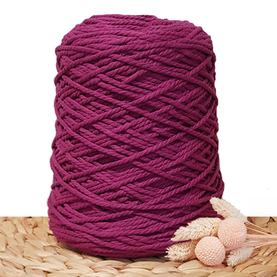 3mm Berrylicious- 3ply Recycled Cotton Macrame Cord