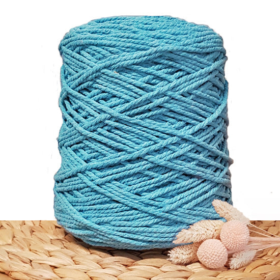 3mm Dusty Blue - Recycled Cotton Macrame Cord
