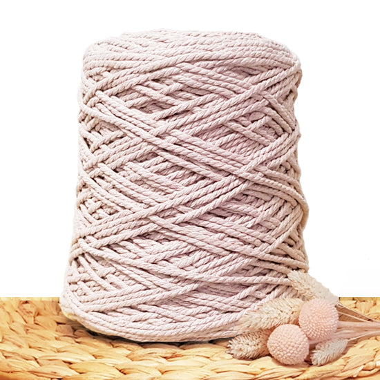 3mm Mushroom Pink - Recycled Cotton 3ply Macrame Cord