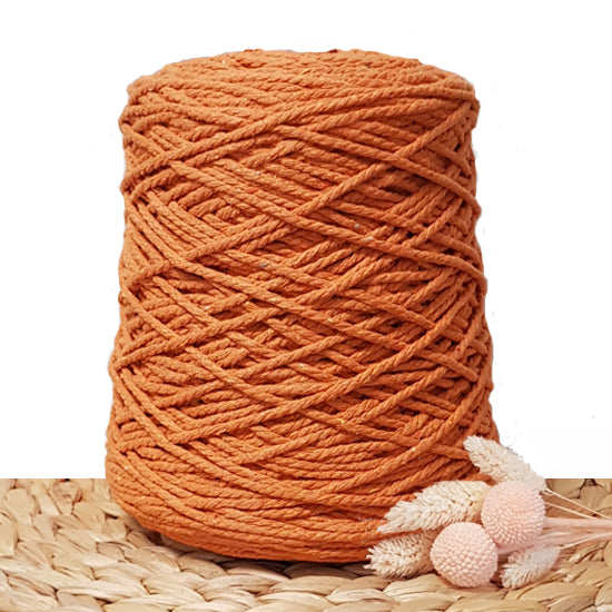 3mm Saffron - Recycled Cotton 3ply Macrame Cord