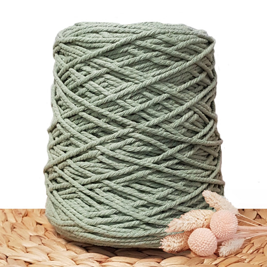 3mm Sage - 3ply Recycled Cotton Macrame Cord
