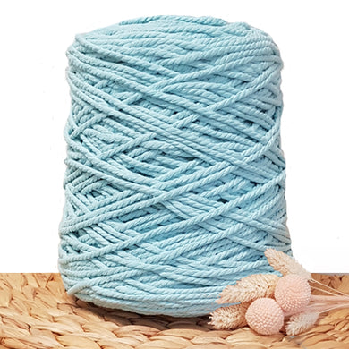 3mm Sea Foam - 3ply Recycled Cotton Macrame Cord