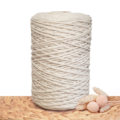 3mm Natural Luxe Cotton Macrame Cord - Single Twist - 1kg