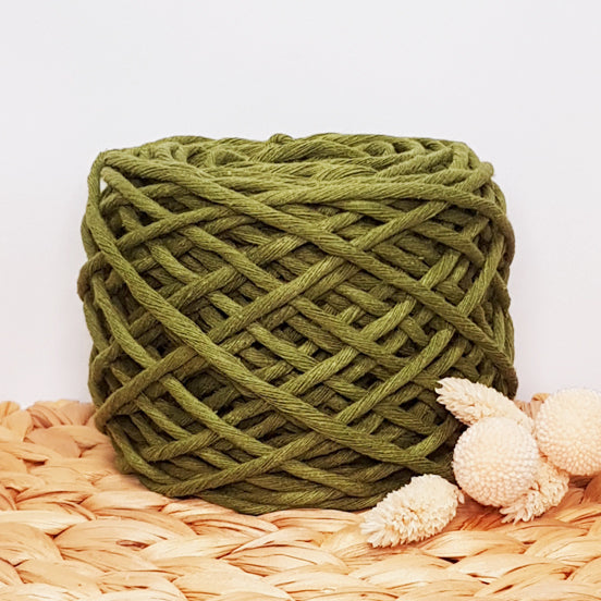 Lil' Luxe Recycled Cotton - 3mm Olive - 40 metres
