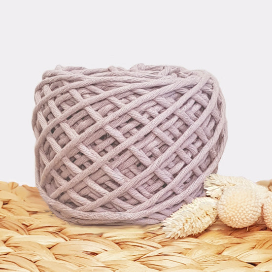 Lil' Luxe Recycled Macrame Cotton - 3mm Pearl - 40 metres