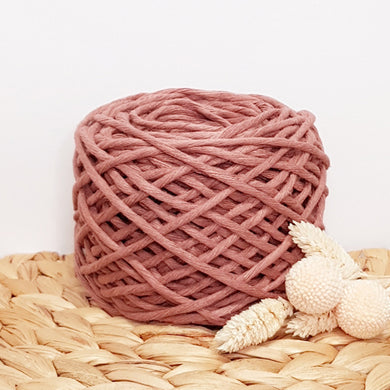 Lil' Luxe Recycled Macrame Cotton - 3mm Rose Tea - 40 metres