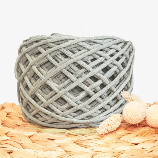 Lil' Luxe Recycled Macrame Cotton - 3mm Silver Sage - 40 metres