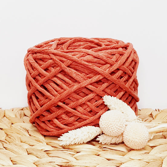 Lil' Luxe Recycled Macrame Cotton - 3mm Terracotta - 40 metres