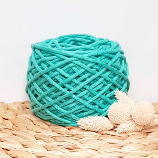 Lil' Lil' Luxe Single Twist Macrame Cotton - 3mm Turquoise - 40 metres