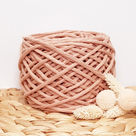 Lil' Luxe Recycled Macrame Cotton - 3mm Vintage Peach - 40 metres