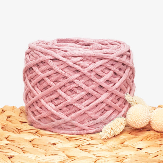 Lil' Luxe Recycled Macrame Cotton - 3mm Vintage Pink - 40 metres