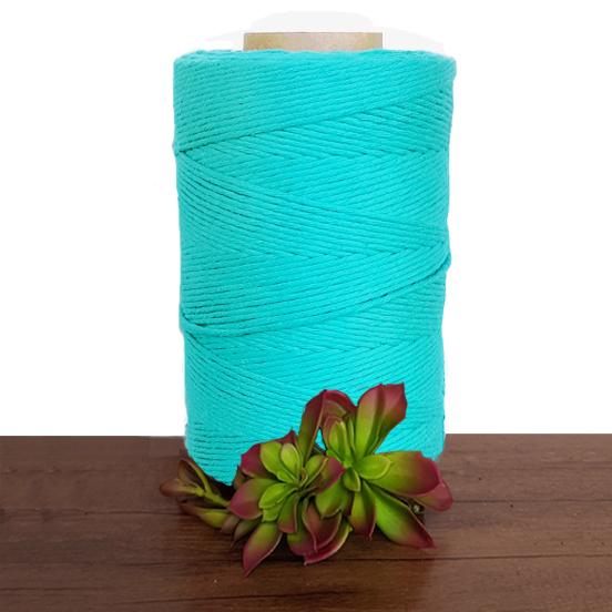 Turquoise Single Twist Macrame Cotton Cord 1kg Made in Australia