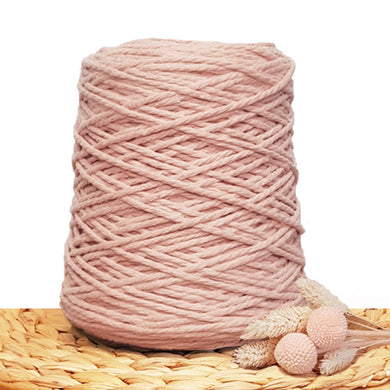 3mm Peach Blush - Recycled Cotton 3ply Macrame Cord