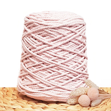 3mm Softest Pink - Recycled Cotton 3ply Macrame Cord