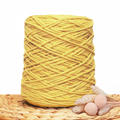 3mm Sunflower - Recycled Cotton 3ply Macrame Cord