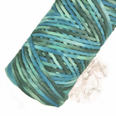 Lil' Luxe Hand Painted Macrame Cotton - 4mm Aurora Borealis