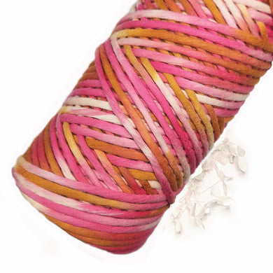 Lil' Luxe Hand Painted Macrame Cotton - 4mm Cherry Pie