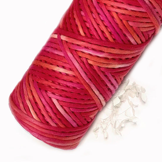 Lil' Luxe Hand Painted Macrame Cotton - 4mm Watermelon