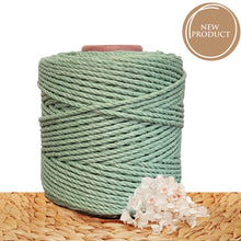 4mm 3ply Recycled Cotton Rope - Persian Green