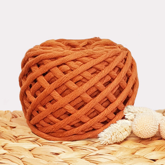 Lil' Luxe Recycled Macrame Cotton - 5mm Citrine - 25 metres