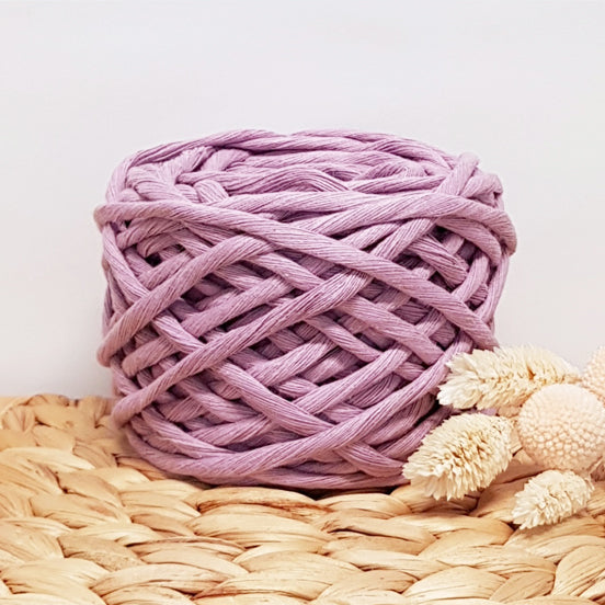 Lil' Luxe Recycled Macrame Cotton - 5mm Mauve Mist - 25 metres