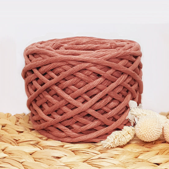 Lil' Luxe Recycled Macrame Cotton - 5mm Rose Tea - 25 metres