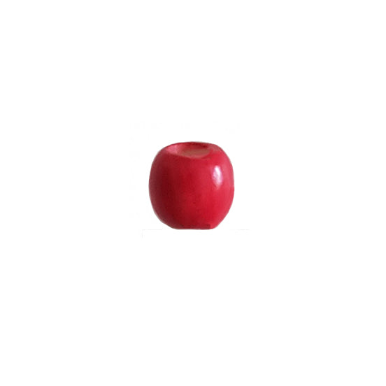 Wooden Bead - Barrel Red 12 x 11 Pack of 18