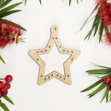 Christmas Ornament Frames - Weaving Looms - Star