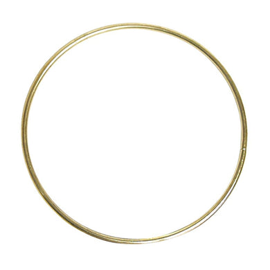 A gold-colored plated metal ring, 125mm in diameter.