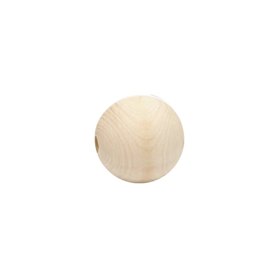 Wooden Macrame Bead - Round Raw 20mm Pack of 8